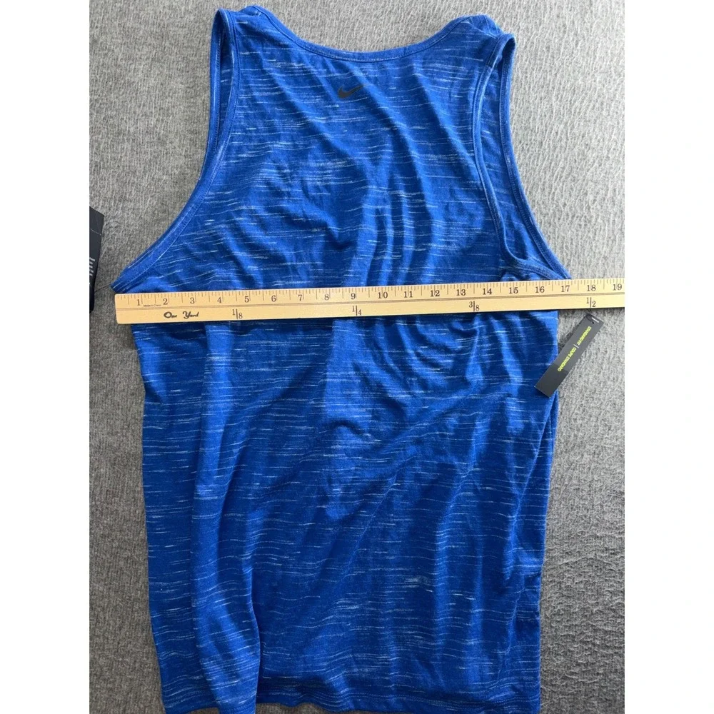 Nike Womens Dry Training Tank Top Blue Space Dye Dri-FIT AQ9854-438 Large